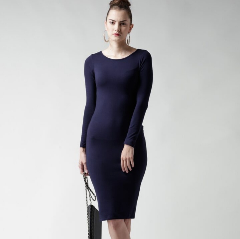 NWOT Bodycon fitting dress Medium Blue